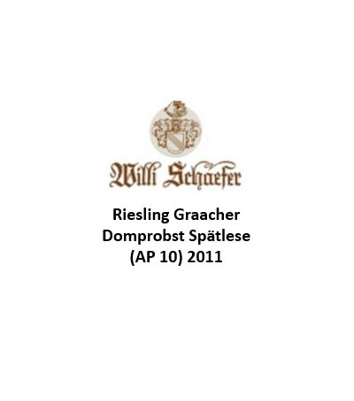 Riesling Graacher Domprobst Spätlese (AP 10) 2011 - Willi Schaefer